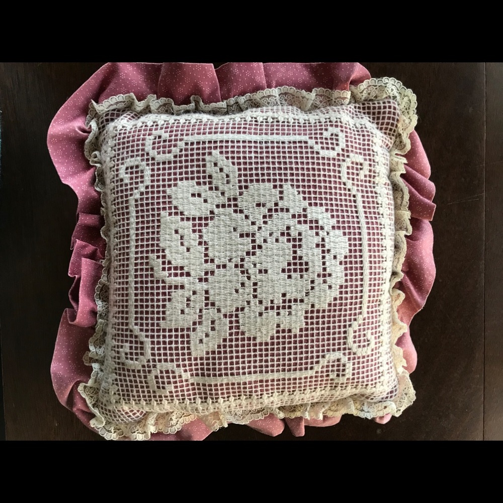 Hand stitched Feminine Pillow
